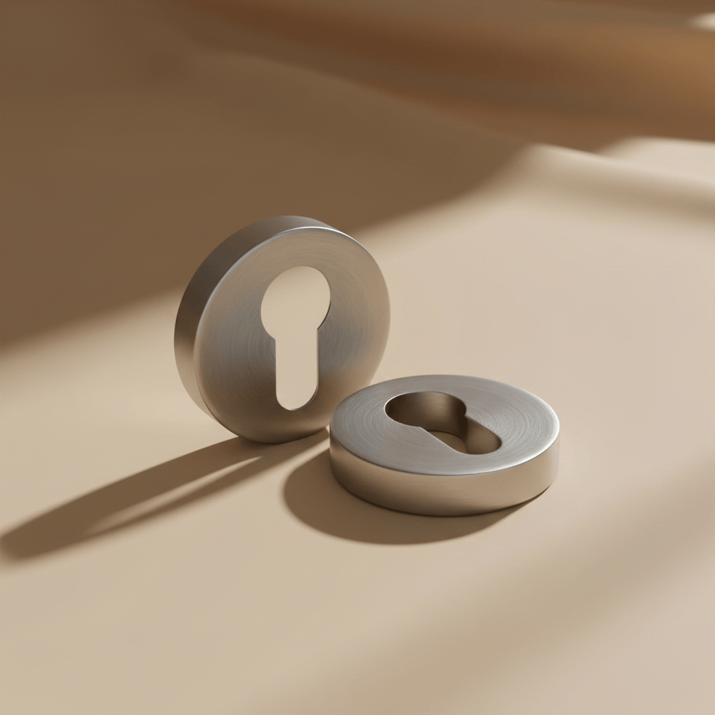Union Door Hardware & Accessories Union Stainless Steel Euro Profile Cylinder Escutcheon Pair - ES-P-EP-01-SS