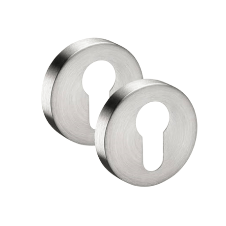 Union Door Hardware & Accessories Union Stainless Steel Euro Profile Cylinder Escutcheon Pair - ES-P-EP-01-SS