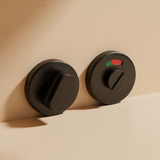 Union Door Hardware & Accessories Union Toilet Indicator & Thumbturn Set with Emergency Release | Black & Satin