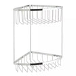 Vado Bathroom Accessories Vado Double Triangular Corner Shower Basket - BAS - 2004-C/P