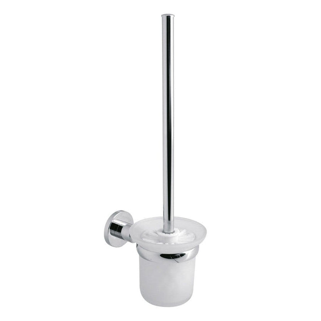 Vado Bathroom Accessories Vado Element Toilet Brush and Frosted Glass Holder - ELE-188-C/P