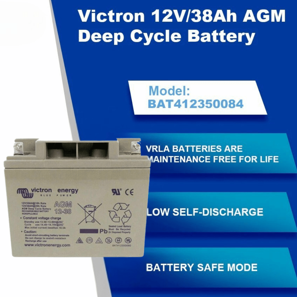 Victron Power Management & Protection Victron Energy Deep Cycle AGM Battery 12V 38Ah  - BAT412350084