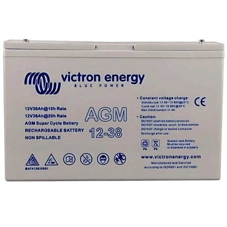 Victron Power Management & Protection Victron Energy Deep Cycle AGM Battery 12V 38Ah  - BAT412350084