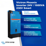 Victron Inverters & Inverter/Chargers Victron Phoenix Inverter Smart 24/1600 Pure Sine Wave - PIN242160000