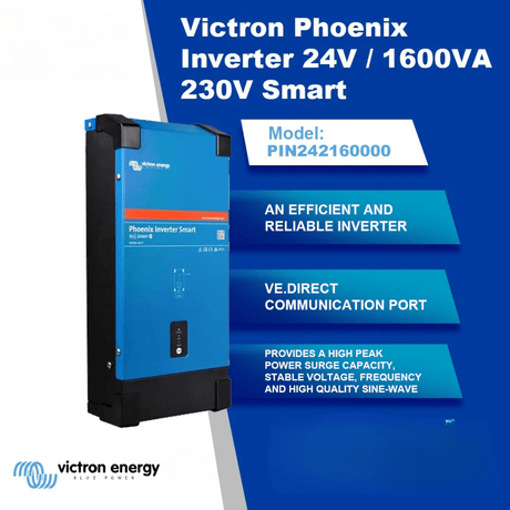 Victron Inverters & Inverter/Chargers Victron Phoenix Inverter Smart 24/1600 Pure Sine Wave - PIN242160000