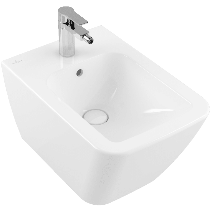 Villeroy & Boch Toilet & Urinal Villeroy & Boch Finion Bidet, Wall-mounted, 375 x 320 mm, White Alpin CeramicPlus