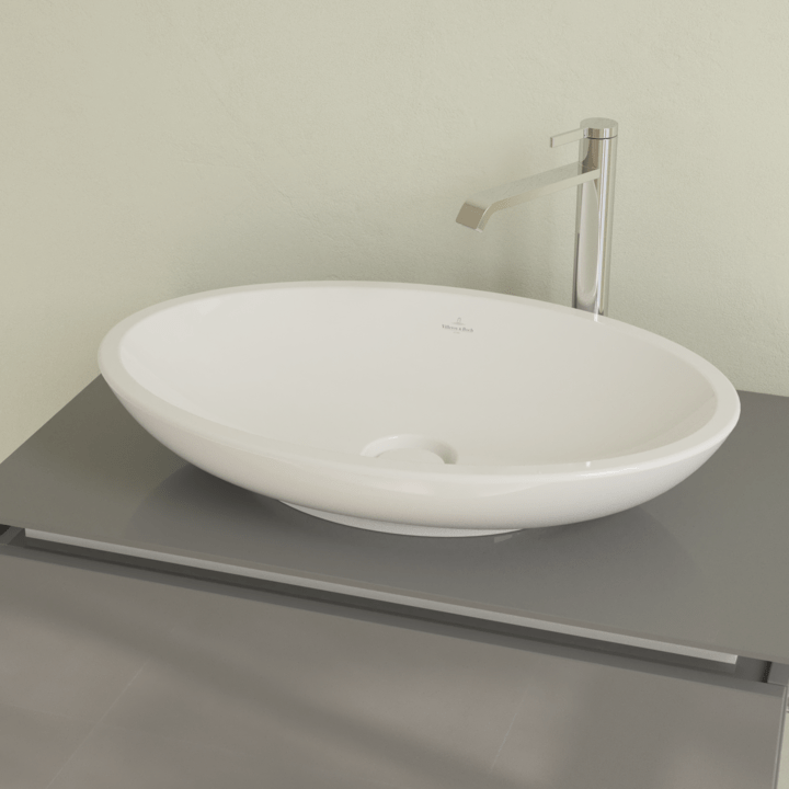 Villeroy & Boch Bathroom Sink Villeroy & Boch Loop & Friends Oval Surface-mounted Washbasin, 630 x 430 x 120mm, White Alpin - 51511001