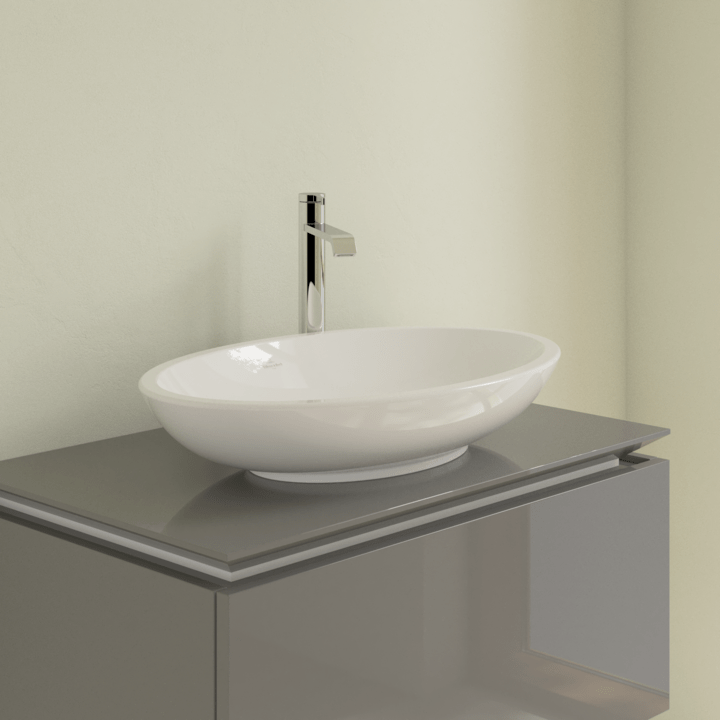 Villeroy & Boch Bathroom Sink Villeroy & Boch Loop & Friends Oval Surface-mounted Washbasin, 630 x 430 x 120mm, White Alpin - 51511001