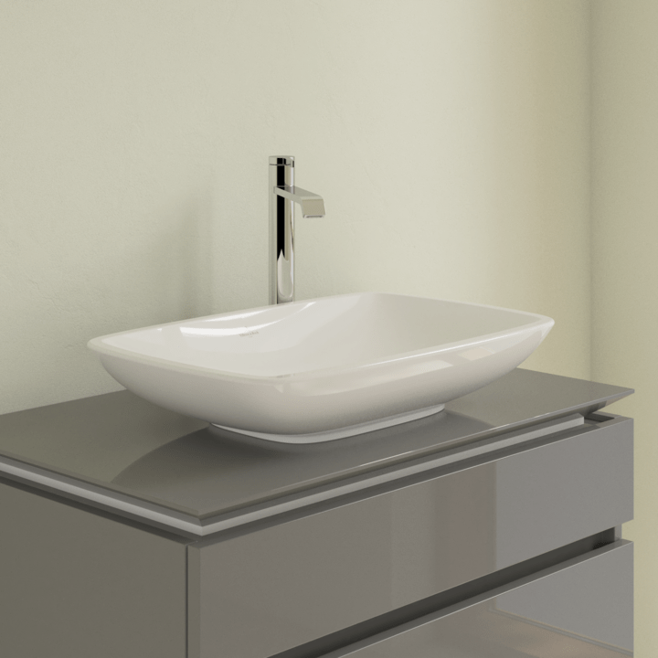 Villeroy & Boch Bathroom Sink Villeroy & Boch Loop & Friends Rectangular Surface-mounted washbasin, 585 x 380 x 110 mm, White Alpin - 51540001