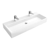 Villeroy & Boch Bathroom Sink Villeroy & Boch Memento 1000x 470mm Wall mounted Washbasin, with 2 Water Mixer Holes - 5133AK01