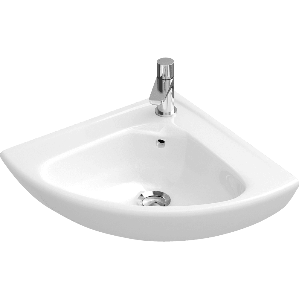 Villeroy & Boch Bathroom Sink Villeroy & Boch O.novo Corner Hand Washbasin Compact, 415 x 415 x 195 mm, White Alpin - 73274001