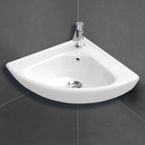 Villeroy & Boch Bathroom Sink Villeroy & Boch O.novo Corner Hand Washbasin Compact, 415 x 415 x 195 mm, White Alpin - 73274001