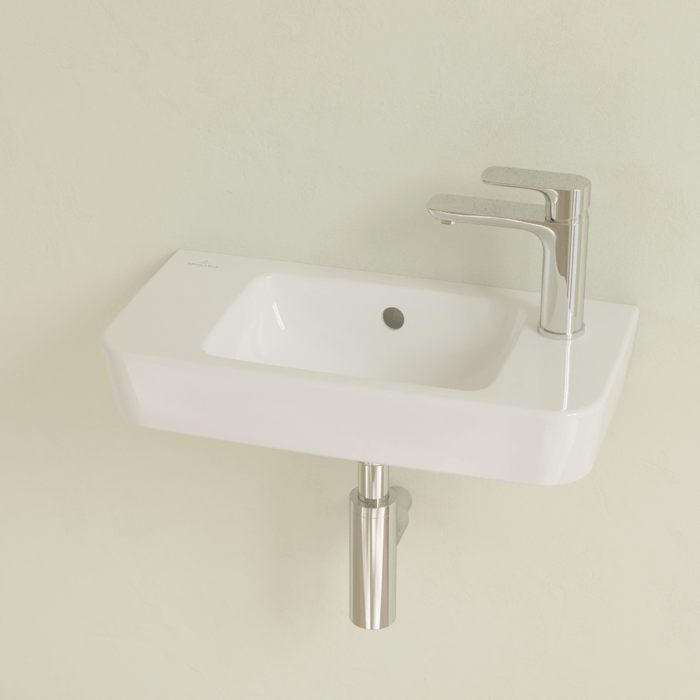 Villeroy & Boch Bathroom Sink Villeroy & Boch O.novo Hand Washbasin Compact, 500 x 250 x 145mm, White Alpin - 4342R501