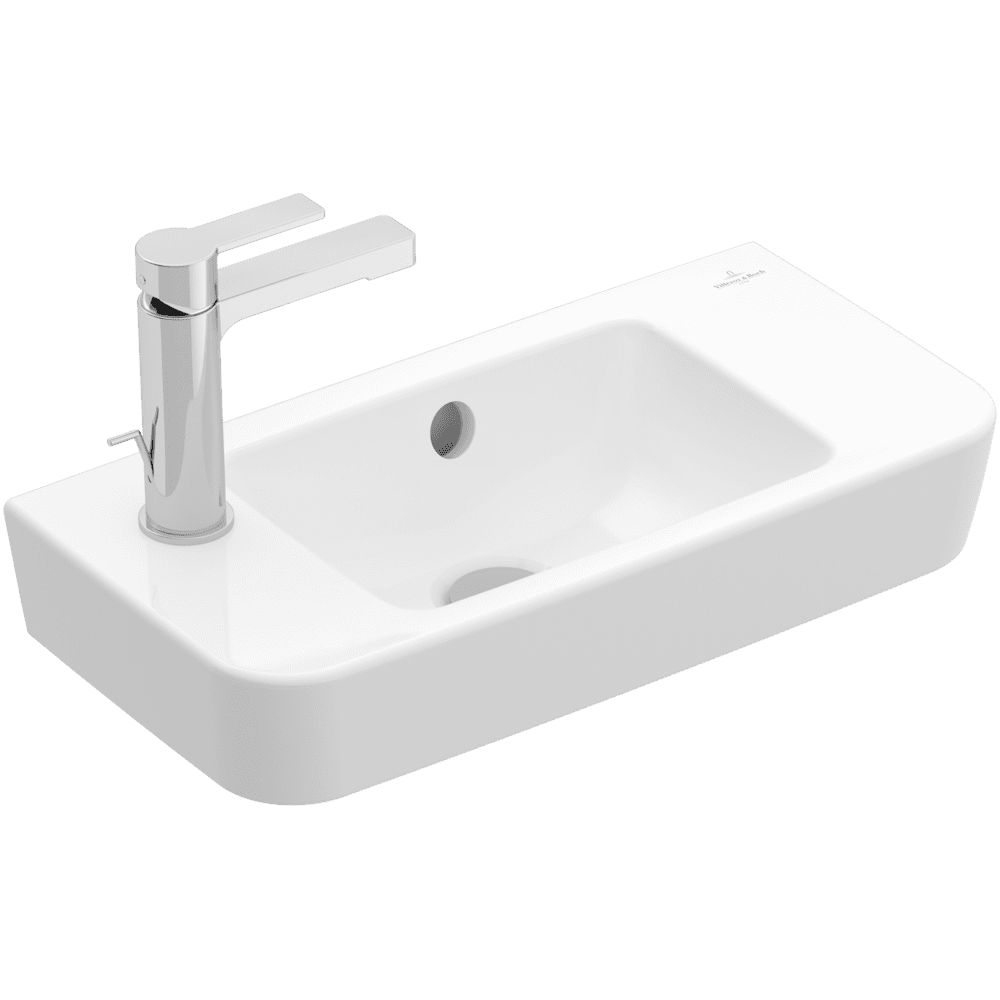 Villeroy & Boch Bathroom Sink Villeroy & Boch O.novo Hand Washbasin Compact, 500 x 250 x 145mm, White Alpin - 4342R501