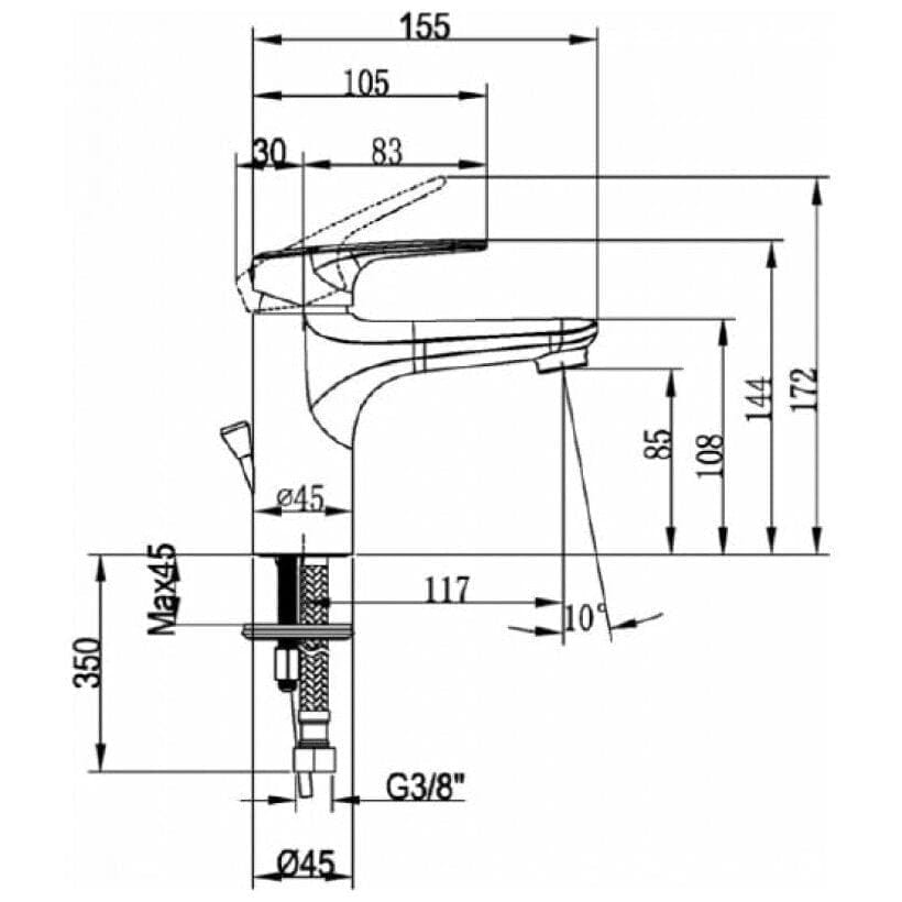 Villeroy & Boch Bathroom Faucet Villeroy & Boch O.novo Start Single-lever Basin Mixer, Chrome