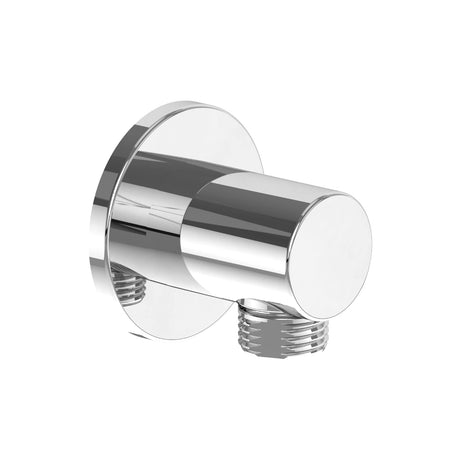 Villeroy & Boch Bathroom Accessories Villeroy & Boch Universal Showers Round Wall Outlet for Hose in Brushed Chrome