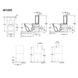 Villeroy & Boch Toilet & Urinal Villeroy & Boch Venticello Washdown Toilet for close-coupled WC-suite, Rimless, Floor-standing, with DirectFlush, White Alpin