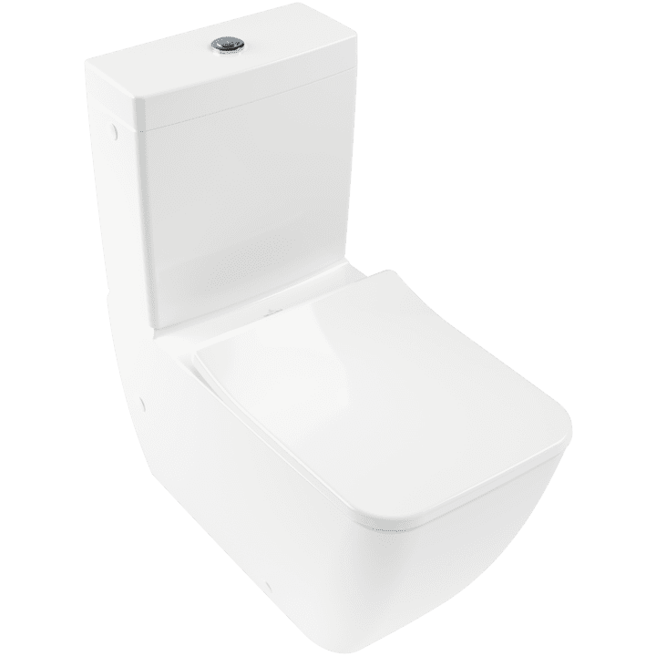 Villeroy & Boch Toilet & Urinal Villeroy & Boch Venticello Washdown Toilet for close-coupled WC-suite, Rimless, Floor-standing, with DirectFlush, White Alpin