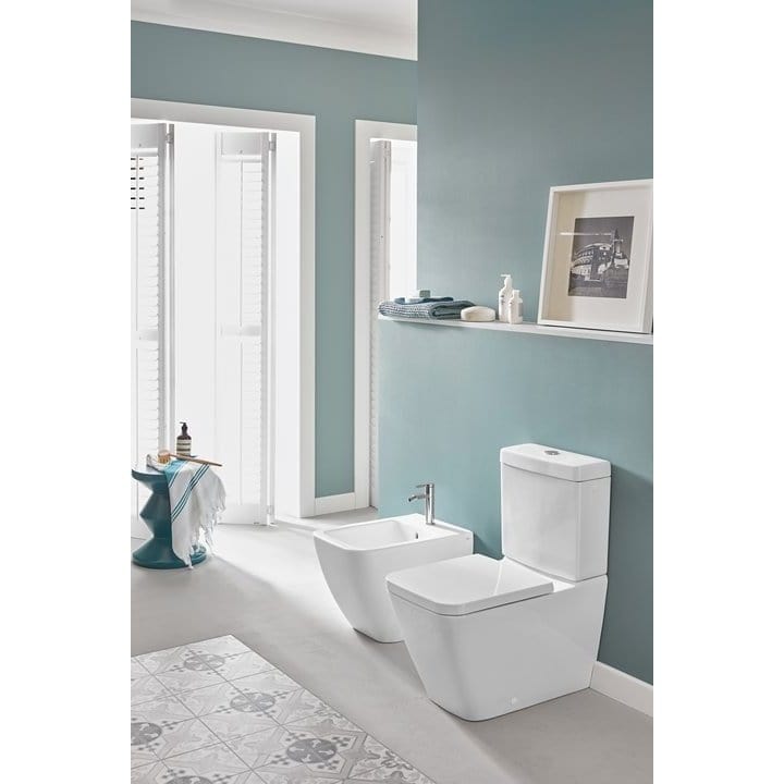 Villeroy & Boch Toilet & Urinal Villeroy & Boch Venticello Washdown Toilet for close-coupled WC-suite, Rimless, Floor-standing, with DirectFlush, White Alpin