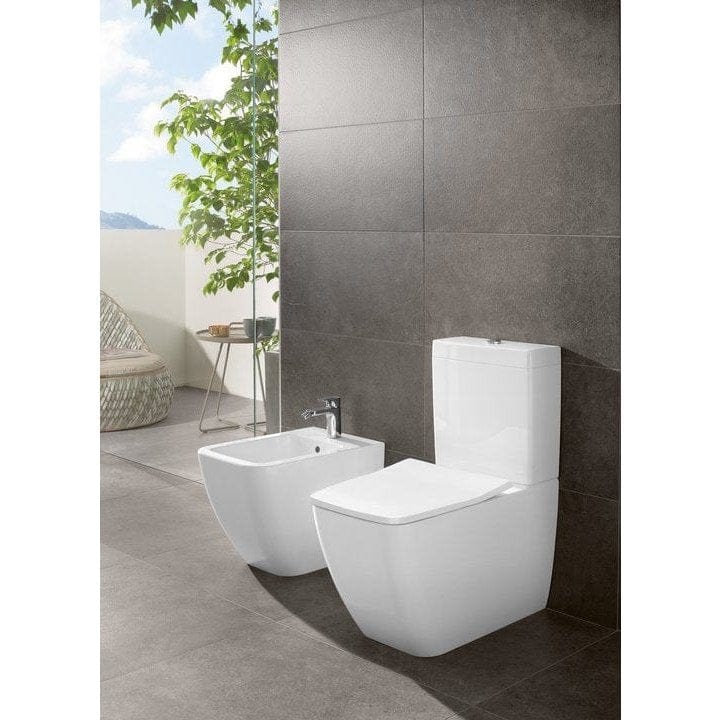 Villeroy & Boch Toilet & Urinal Villeroy & Boch Venticello Washdown Toilet for close-coupled WC-suite, Rimless, Floor-standing, with DirectFlush, White Alpin