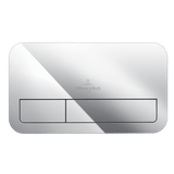 Villeroy & Boch Bathroom Accessories Villeroy & Boch ViConnect Rectangular Chrome Dual Flush Plate - 92249061