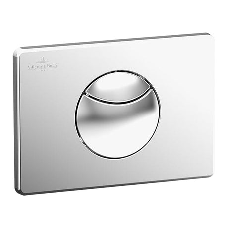 Villeroy & Boch Bathroom Accessories Villeroy & Boch ViConnect Round Chrome Dual Flush Plate - 92248561