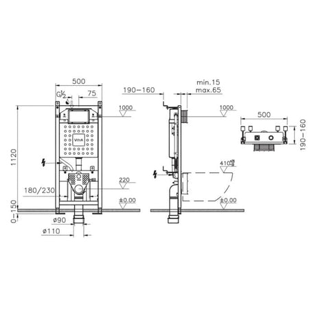 Vitra Toilet & Urinal Vitra Concealed Flushing Cistern - 762-5800-01