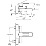 Vitra Bathroom Faucet Vitra Flo S Shower Mixer - A41937EXP