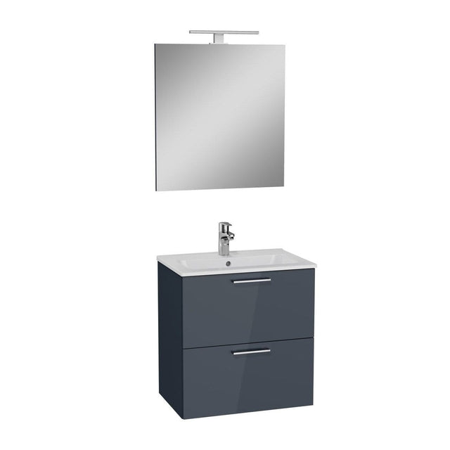 Vitra Bathroom Vanity & Cabinets Vitra Mia Anthracite Bathroom Vanity Cabinet 60cm - 75102