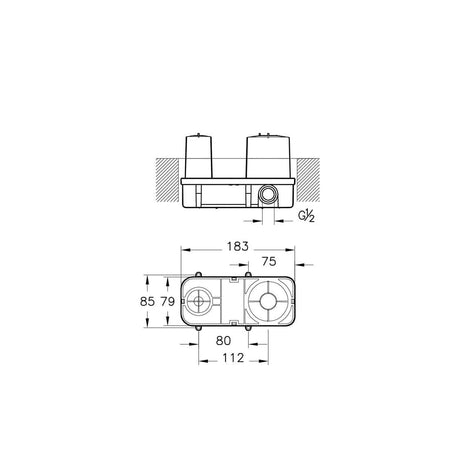 Vitra Bathroom Faucet Vitra Minibox Built-in Basin Mixer - A42230