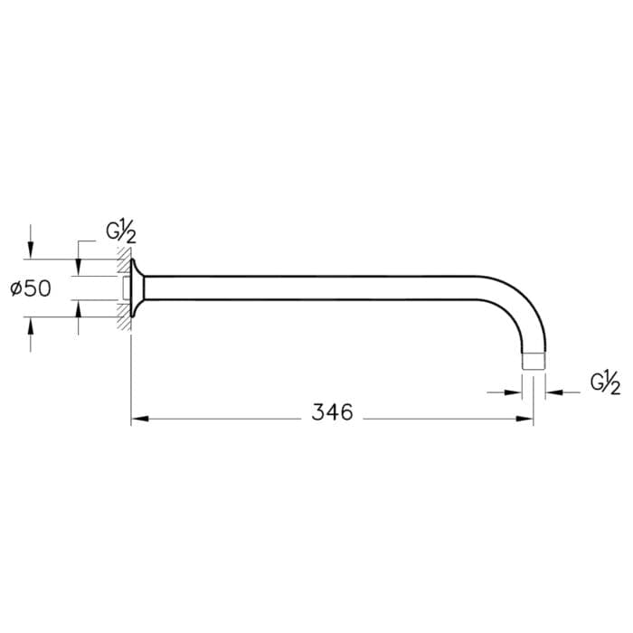 Vitra Shower Head Vitra Pipe shower Head - A45652