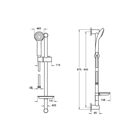 Vitra Shower Set Vitra Solo C 1F Shower Set - A45676EXP