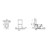 Vitra Toilet & Urinal Vitra Zentrum Close Coupled Water Closet Without Bidet Function - 5781L003-0075