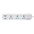 Voltplus Power Management & Protection Voltplus 3-Way Extension Socket with USB - VP-3W2M1SU