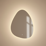 Irregular Wall Mount Touch Screen LED Vanity Mirror 50x70cm