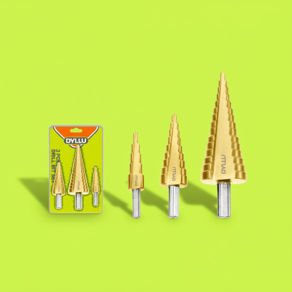 Wadfow Drill Bits Dyllu 3 Pieces Step Drill Bit Set - DTJD3401