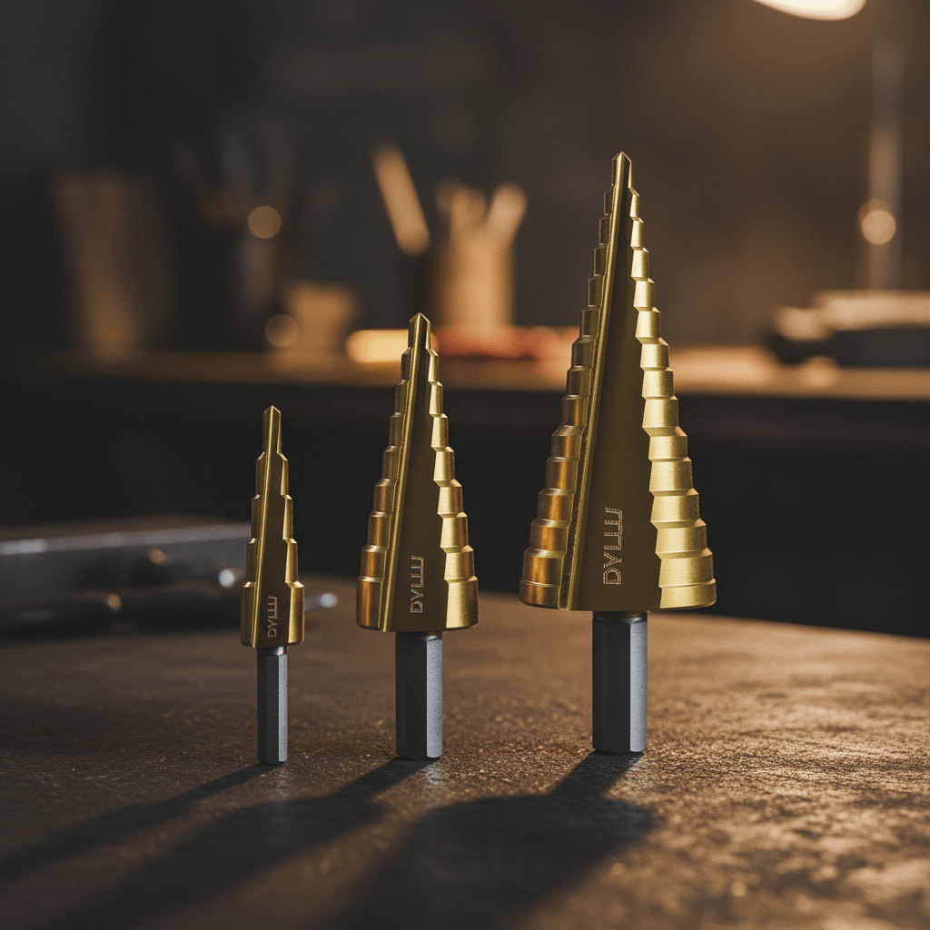 Wadfow Drill Bits Dyllu 3 Pieces Step Drill Bit Set - DTJD3401