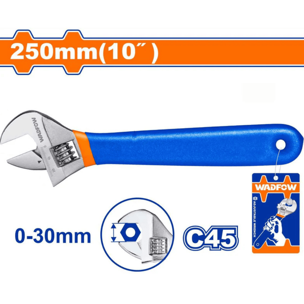 Wadfow Wrenches Wadfow 10" Adjustable Wrench 0-30mm - WAW5110