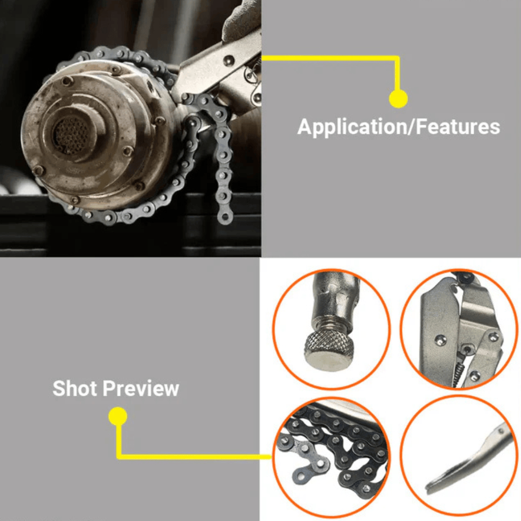 Wadfow Pliers Wadfow 10" Chain Clamp Locking Plier - WLP5510