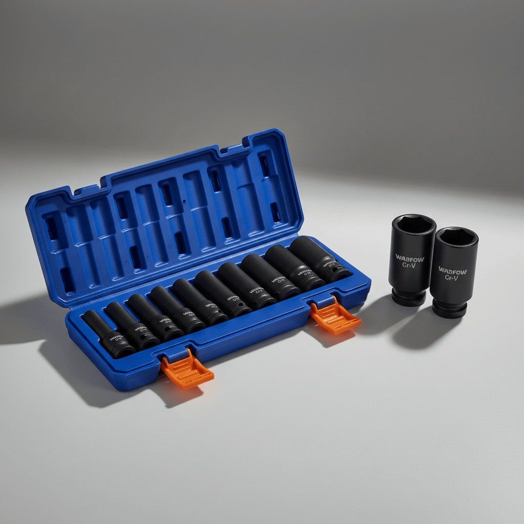 Wadfow Deep Impact Socket Set Wadfow 10-Piece 1/2" Deep Impact Socket Set 10–24mm - WMS2D02