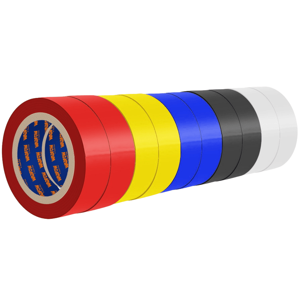 Wadfow Power Management & Protection Wadfow 10-Piece Multicolor PVC Electrical Insulation Tape Set 10m - WPN1023