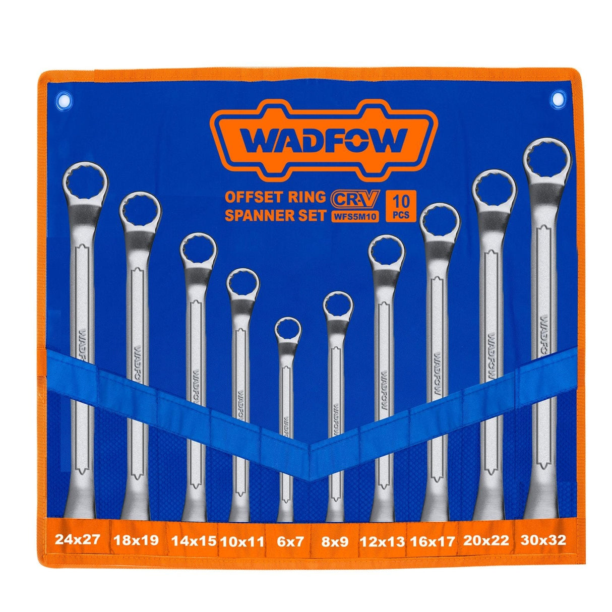 Wadfow Wrenches Wadfow 10 Pieces Offset Ring Spanner Set  - WFS5M10