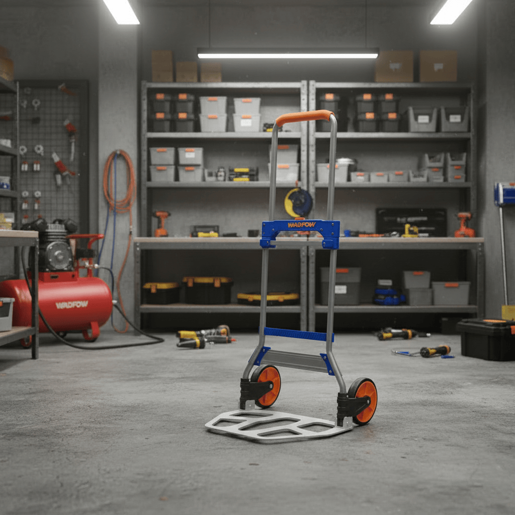 Wadfow Lifting & Workshop Equipment Wadfow 100kg Heavy-Duty Foldable Hand Truck with Elastic Bungee Cord - WWB9A10