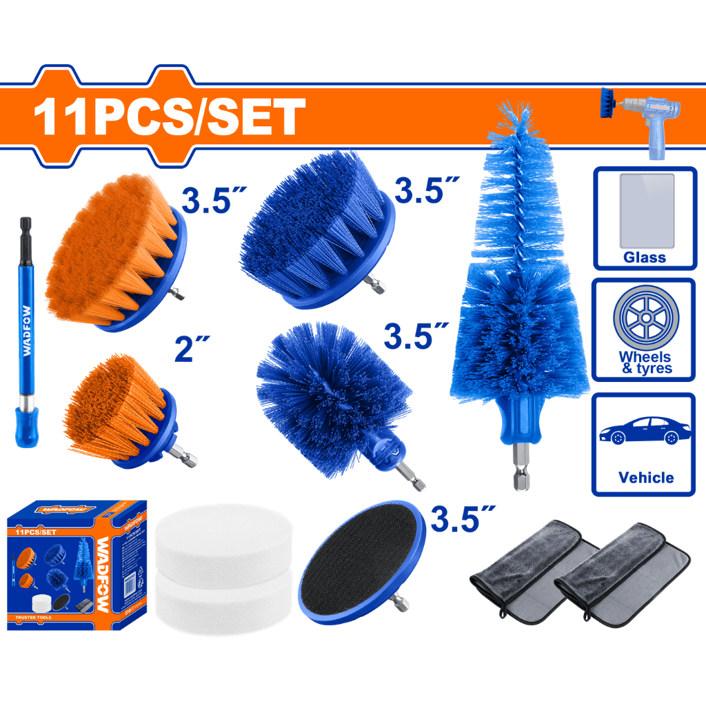 Wadfow Cleaning Equipment Accessories Wadfow 11-Piece Cleaning Brush Set -  WND5515