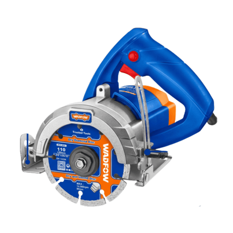 Wadfow Marble Cutter Wadfow 110mm Marble Cutter with Adjustable Depth & 0–45° Bevel Cutting 1400W - WMR15141