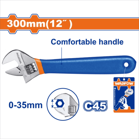 Wadfow Wrenches Wadfow 12” Adjustable Wrench - WAW5112