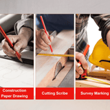 Wadfow Tape Measure Wadfow 12-Piece Carpenter Pencil - WMQ1512