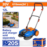 Wadfow Industrial Cleaning Equipment Wadfow 12L Cordless Sweeper - WLSP1520