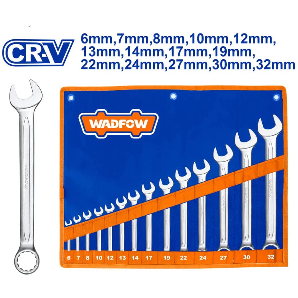 Wadfow Wrenches Wadfow 14 Pieces Combination Spanner Set 6-32mm - WSP1M14