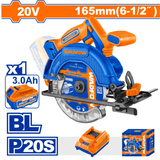 Wadfow Circular Saw Wadfow 140mm Cordless Circular Saw - WLWP5521